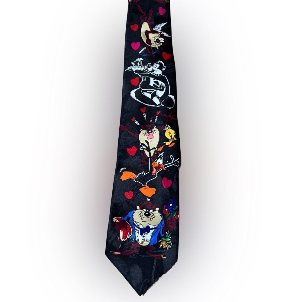 Vintage Looney Tunes Taz Valentine’s Day Neck Tie